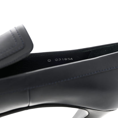 Chanel Calfskin Buckle Pumps 39.5 Navy 6 of 11