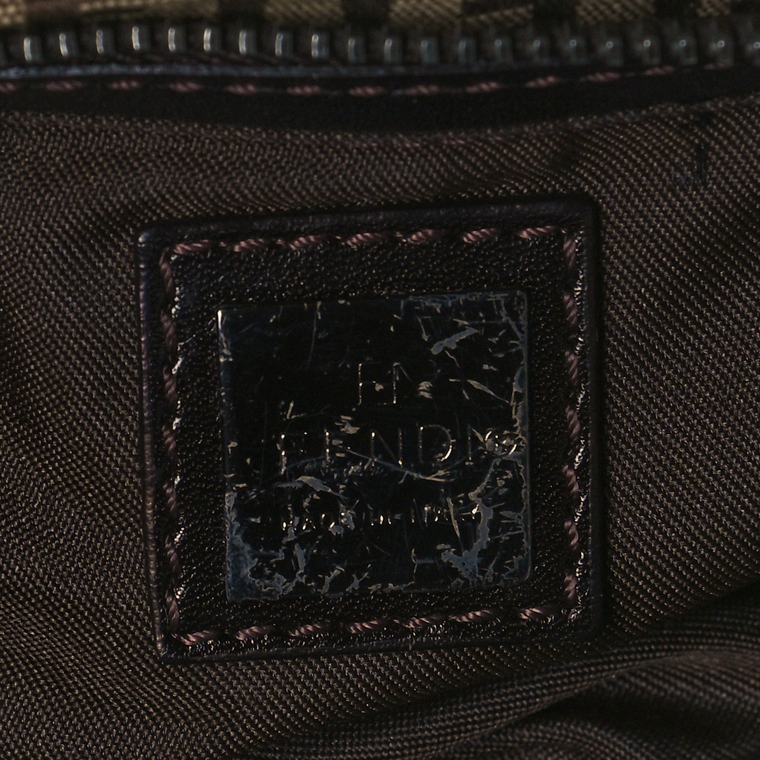 Fendi Zucchino Pochette Dark Brown 5 of 6