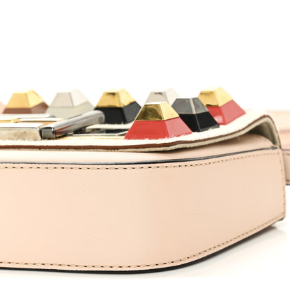 Fendi Vitello Dolce Calf Hair Studded Mini 3Baguette Shoulder Bag Light Pink 9 of 11