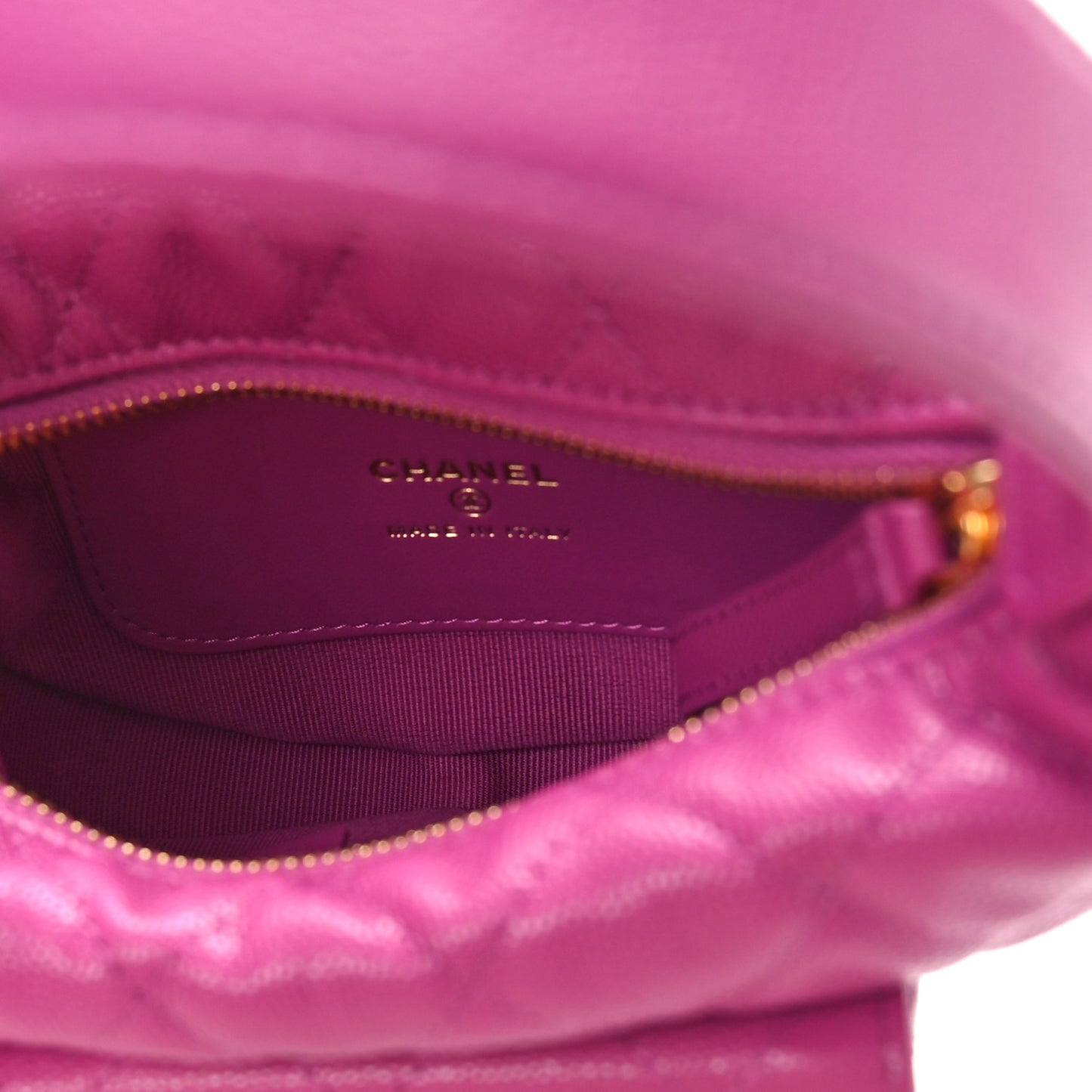 Caviar Quilted Polly Pocket Pouch Hobo Pink
