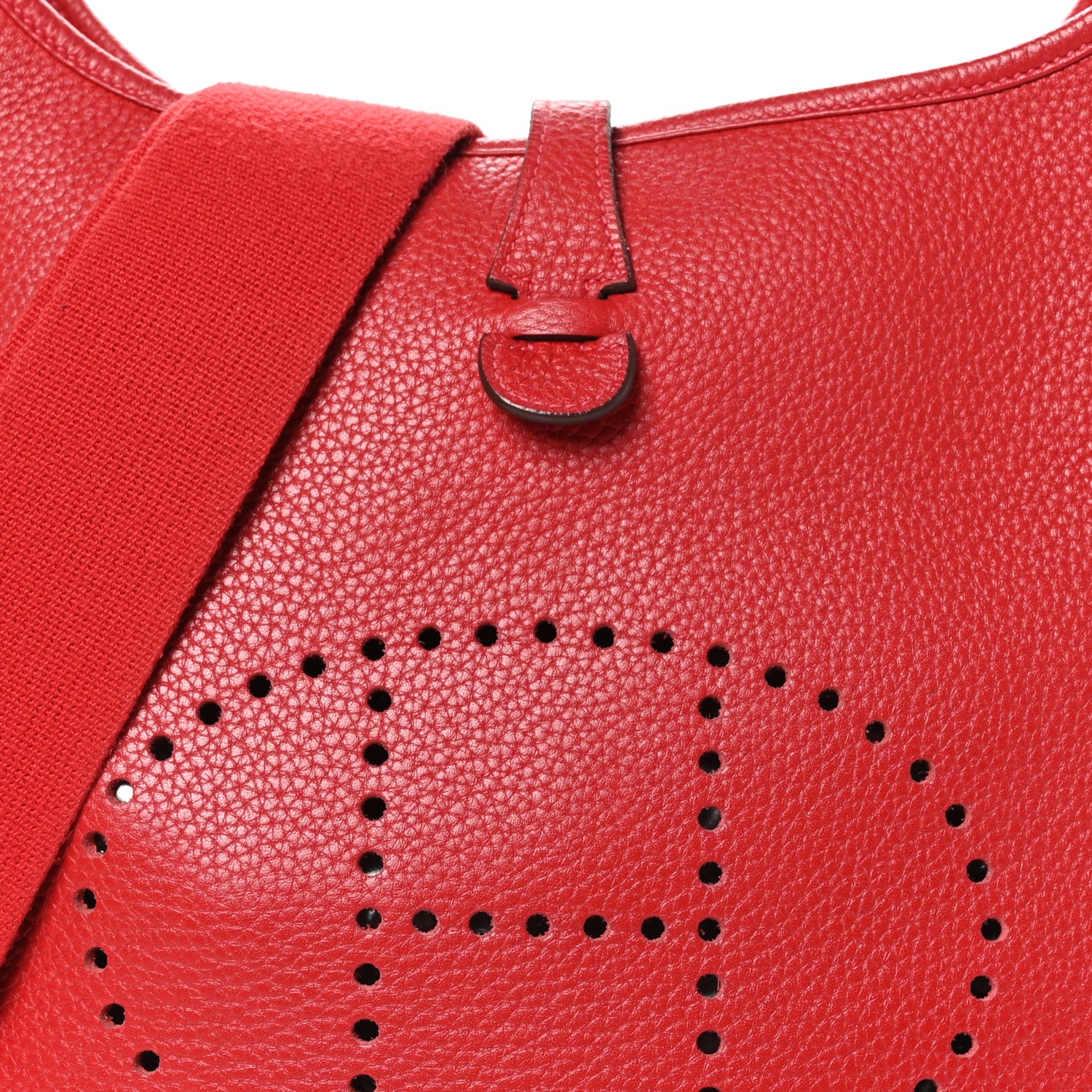 Hermes Taurillon Clemence Evelyne III PM Rouge Casaque 8 of 10