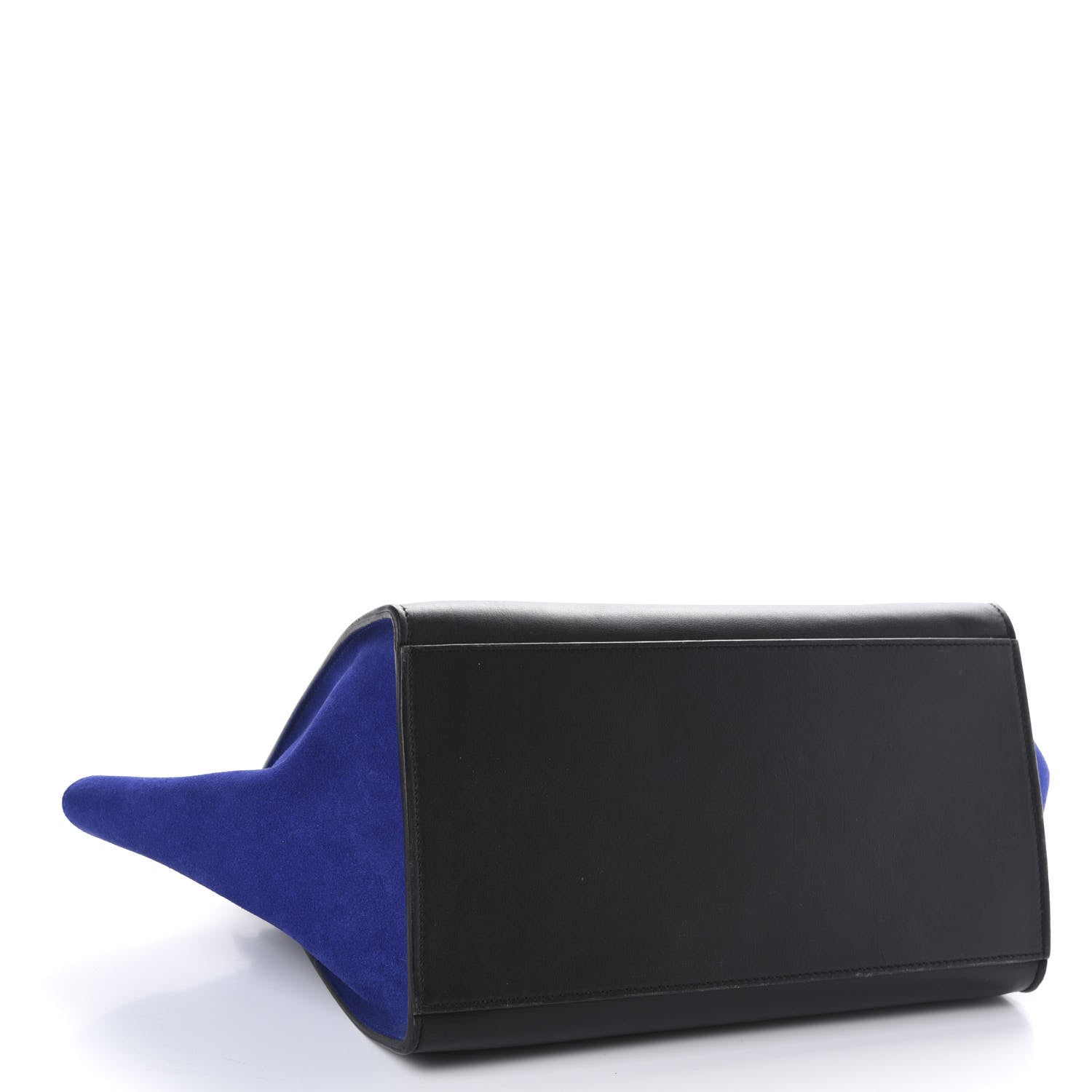 Celine Smooth Calfskin Suede Small Tri-Color Trapeze Indigo 5 of 12