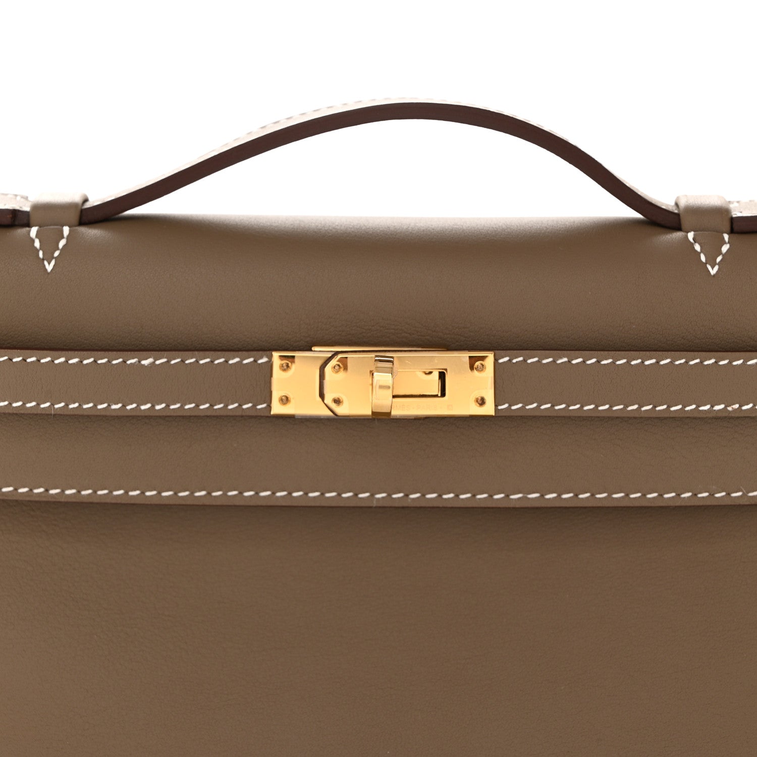Hermes Swift Kelly Pochette Clutch Etoupe 8 of 10