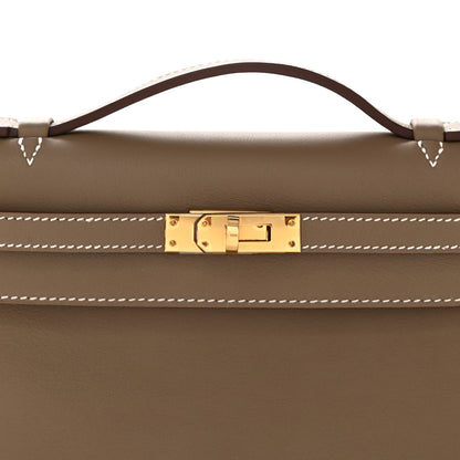 Hermes Swift Kelly Pochette Clutch Etoupe 8 of 10