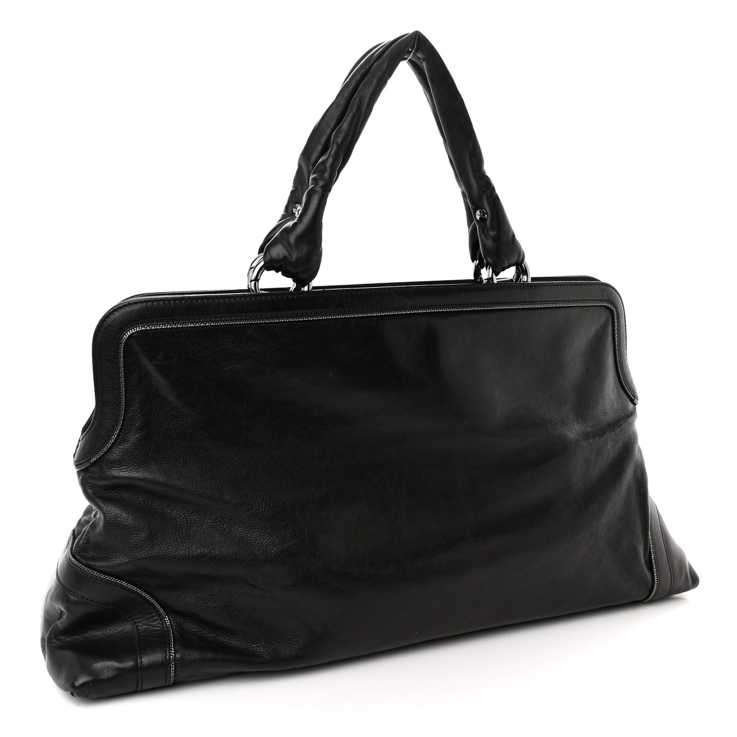 Lambskin East West Soho Shopper Black