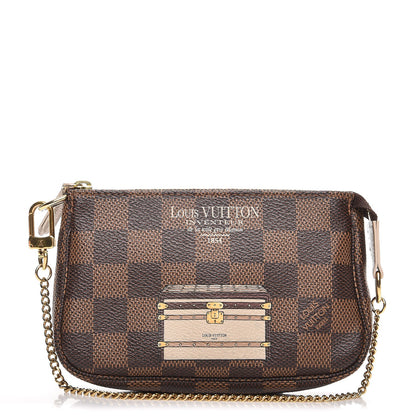 Louis Vuitton Damier Ebene Trunks and Locks Mini Pochette Accessories 1 of 8