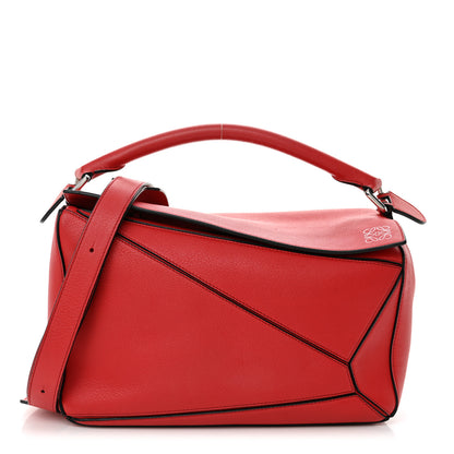 Loewe Calfskin Medium Puzzle Bag Scarlet 1 of 13