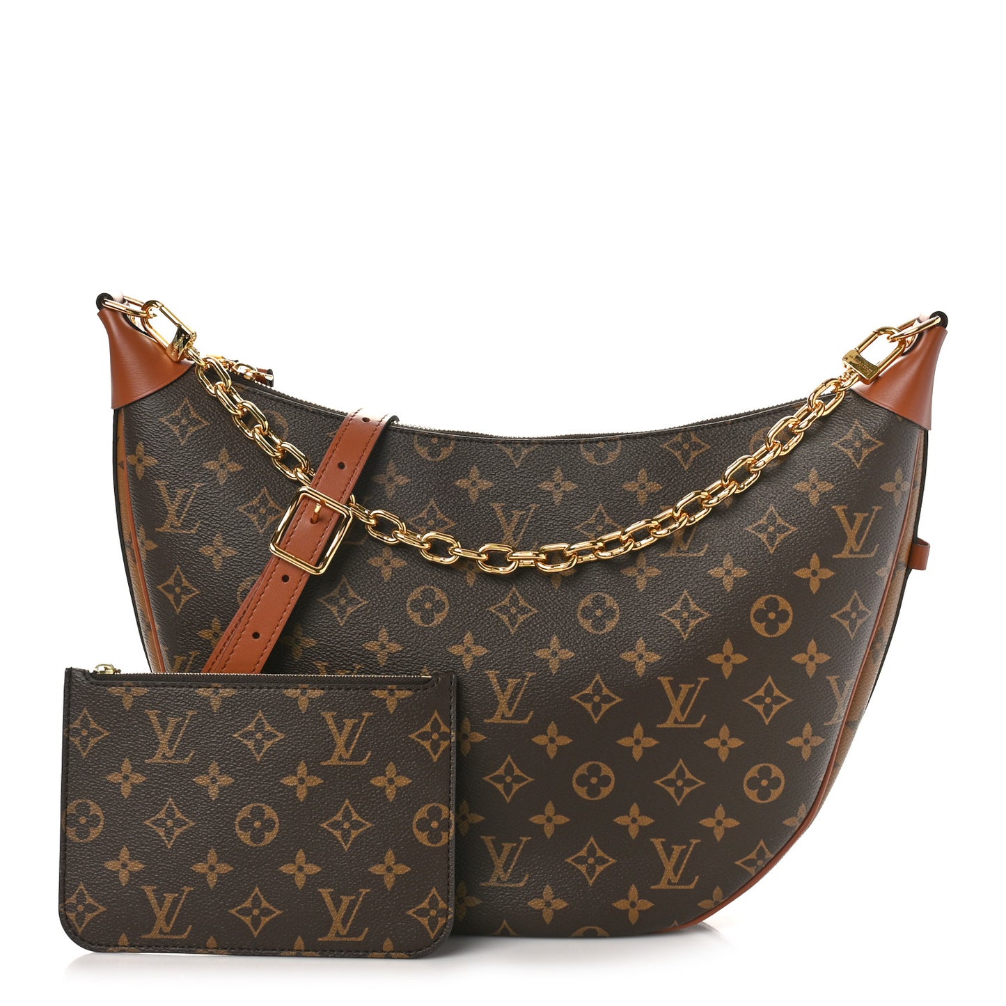 Reverse Monogram Loop Hobo