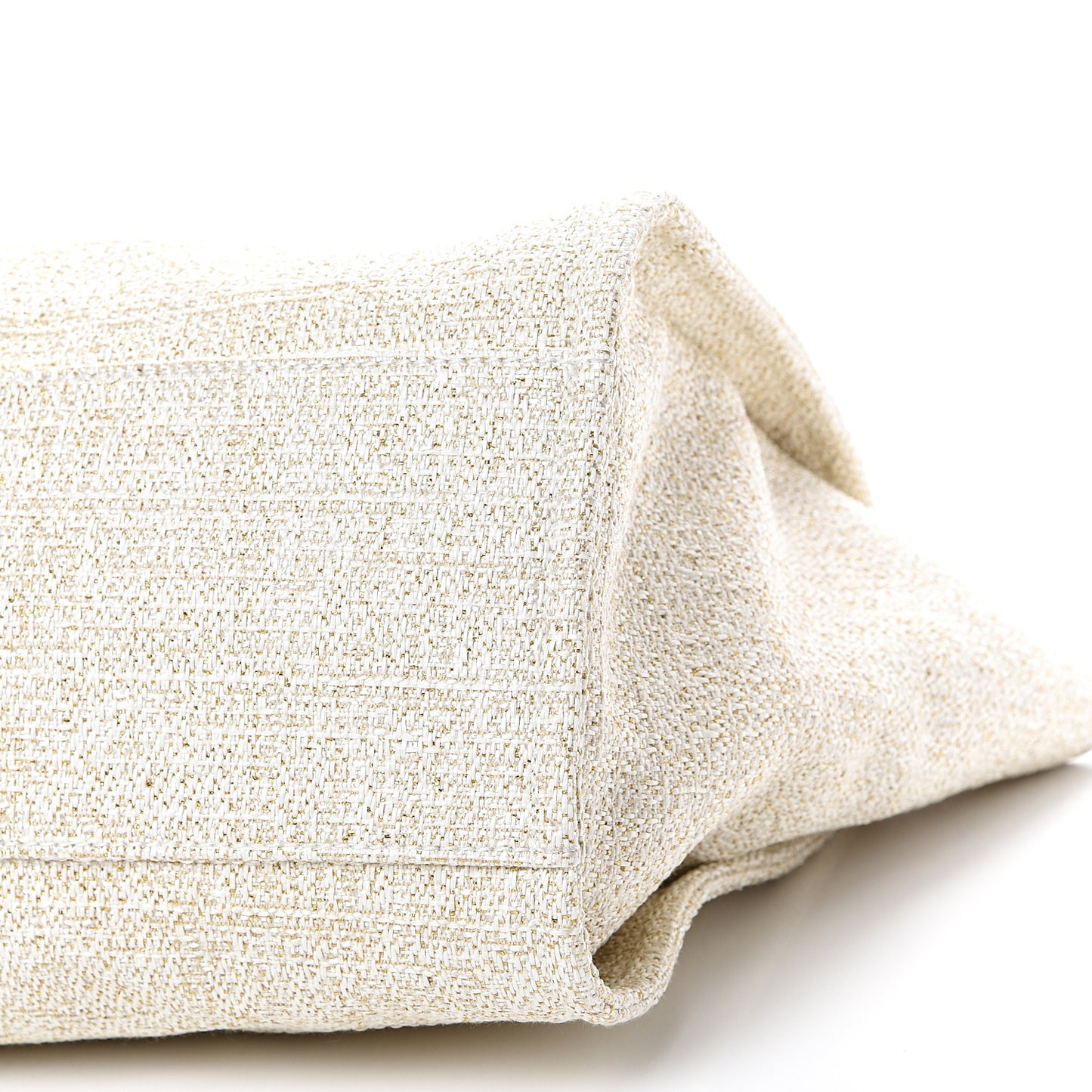 Lurex Boucle Large Deauville Tote White