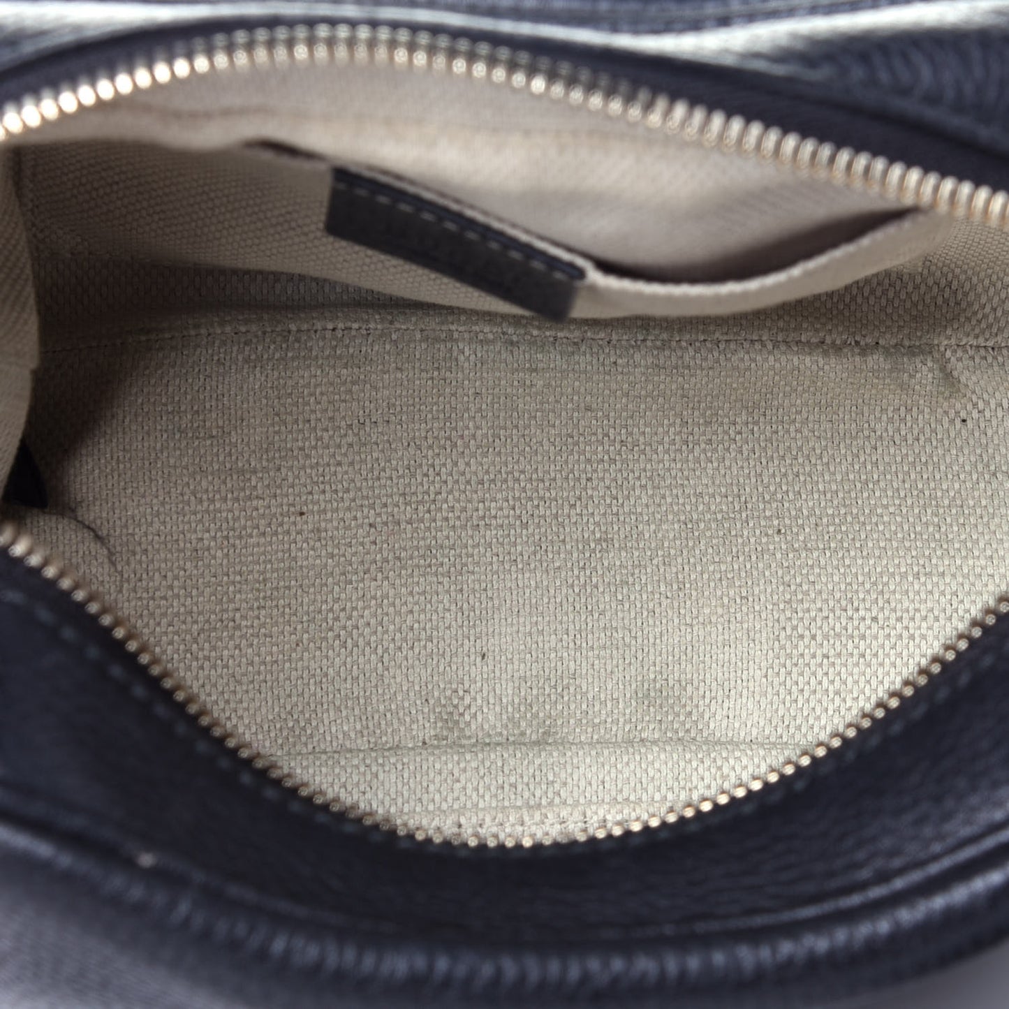 Pebbled Calfskin Small Soho Disco Bag Black