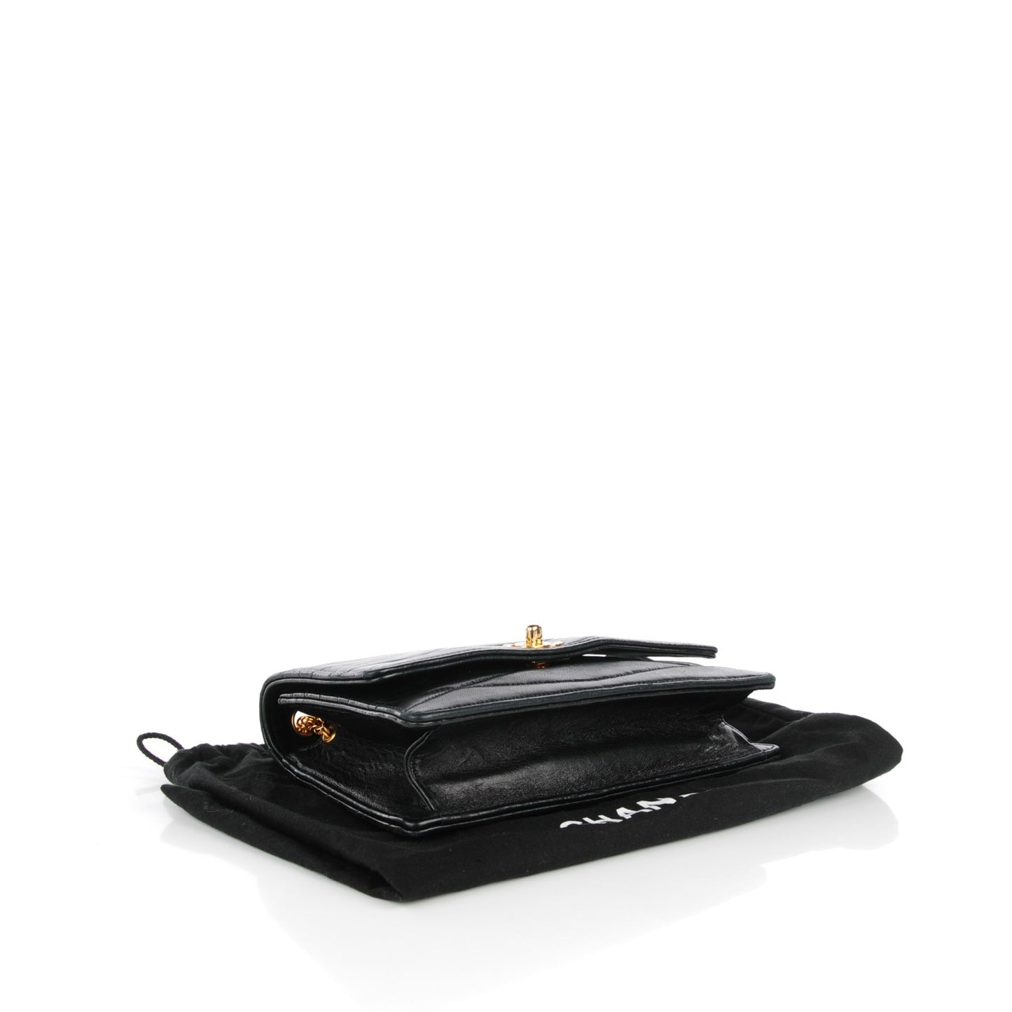 Lambskin Mini Single Flap Black