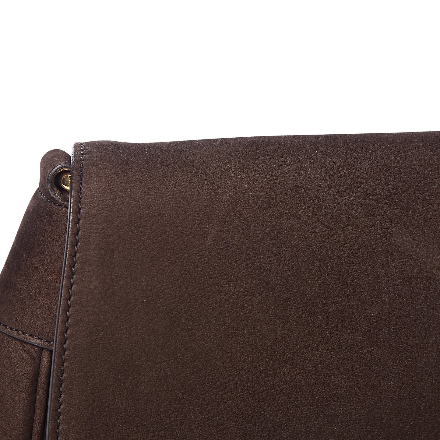 Nubuck Ribot Horse Heads Flap Bag Brown