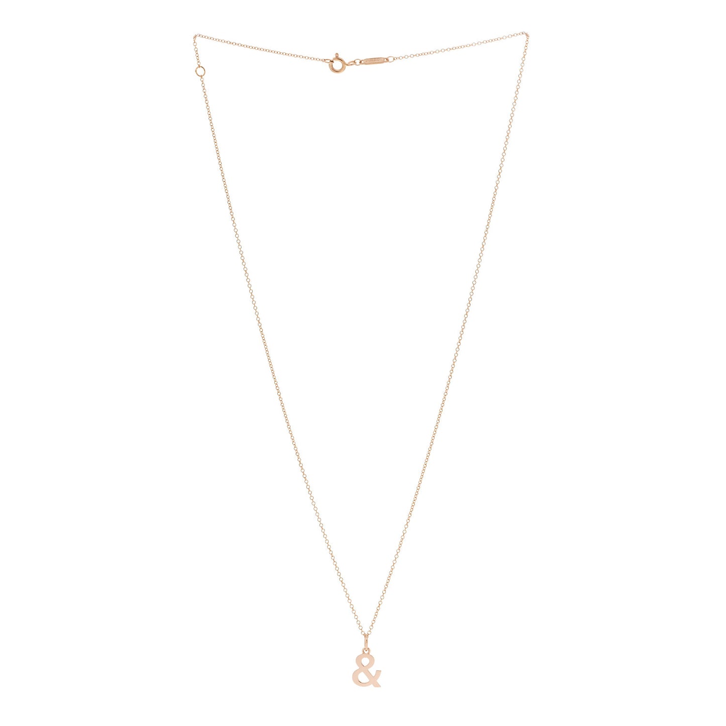 18K Rose Gold Ampersand Pendant Necklace