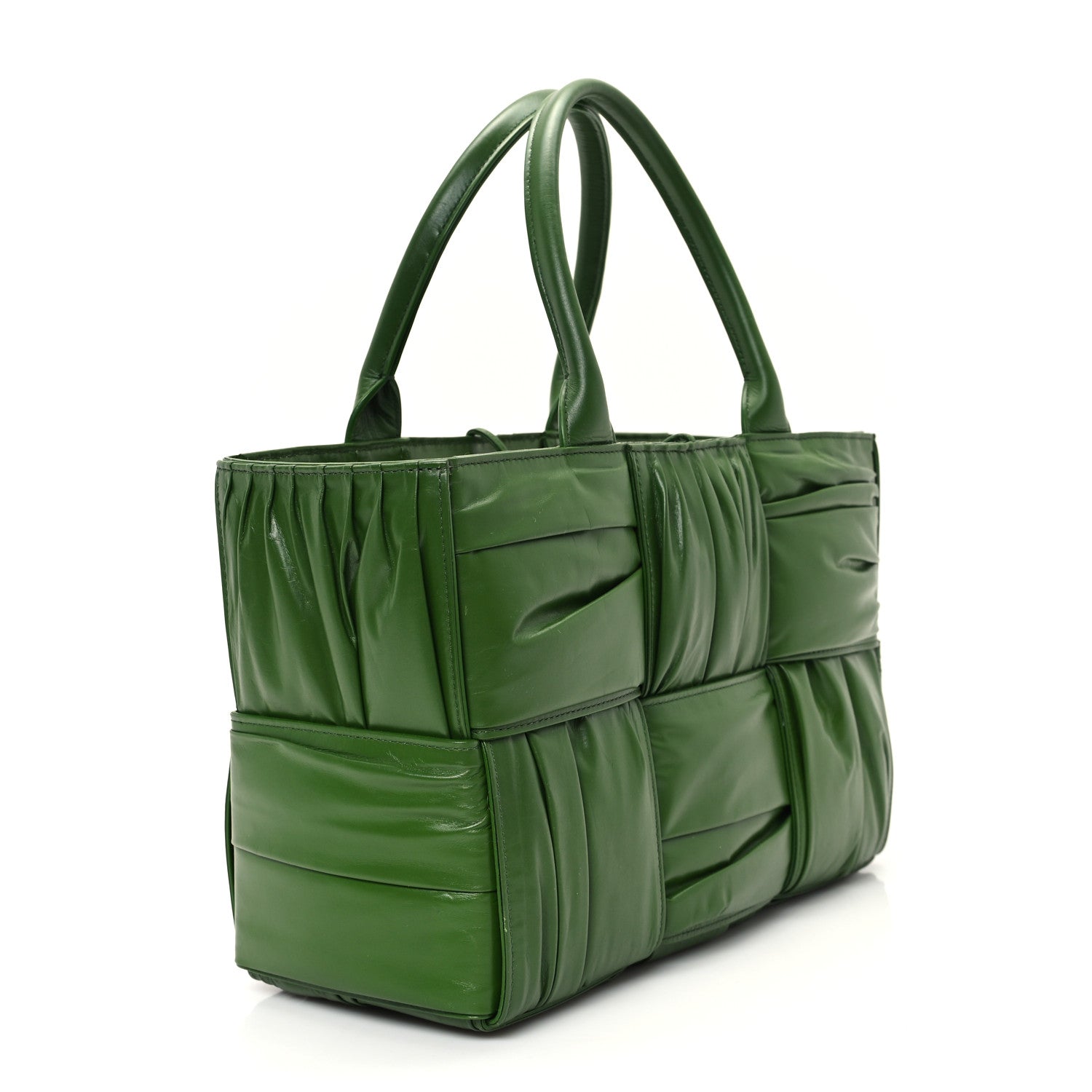 Bottega Veneta Foulard Intrecciato Pleated Medium Arco Tote Avocado 4 of 11