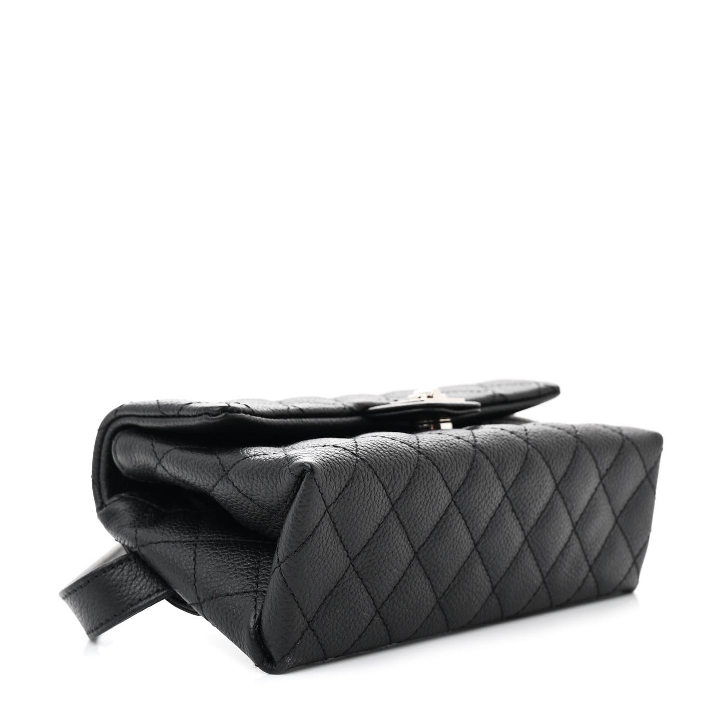 Grained Calfskin Quilted 2.55 Reissue Flap Belt Bag Clutch  Black