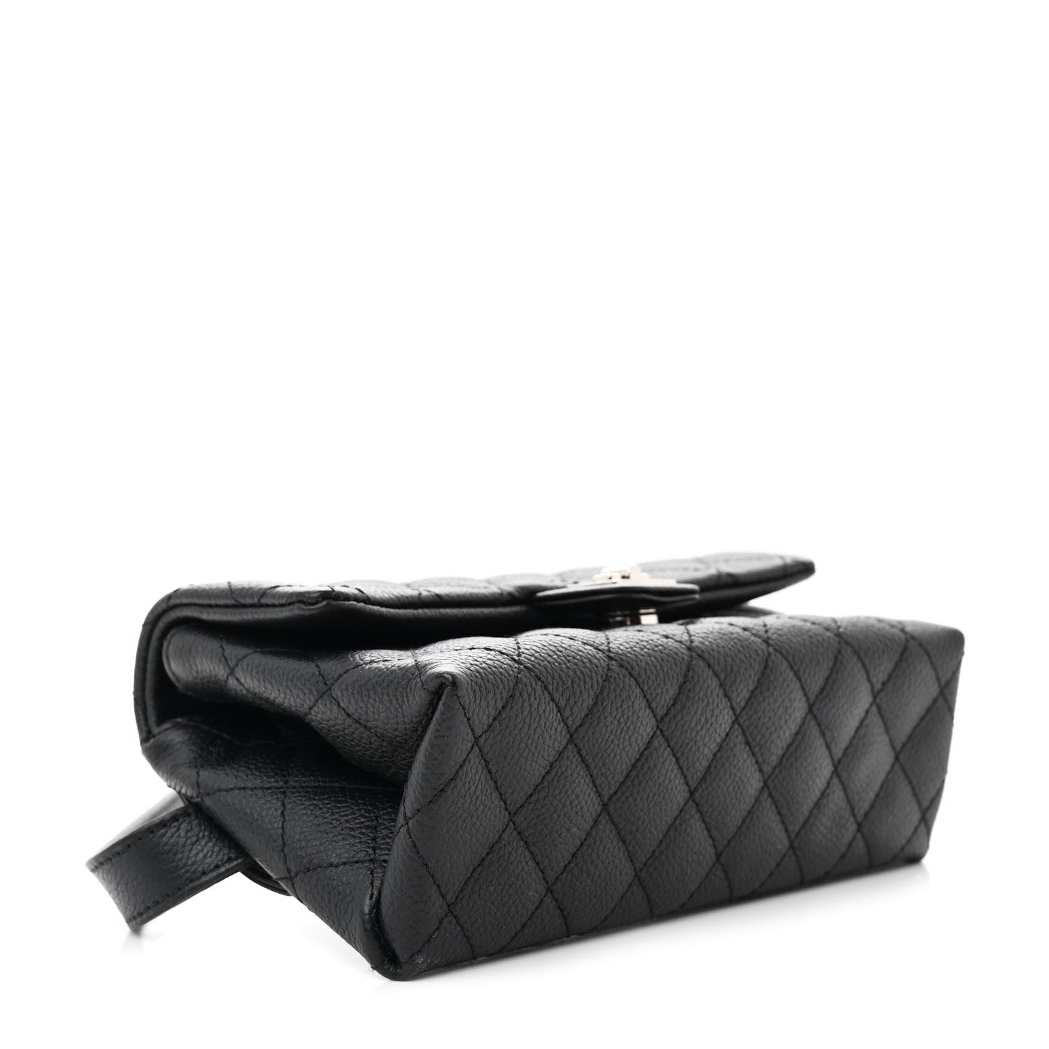 Chanel Grained Calfskin Quilted 2.55 Reissue Flap Belt Bag Clutch  Black 4 of 11