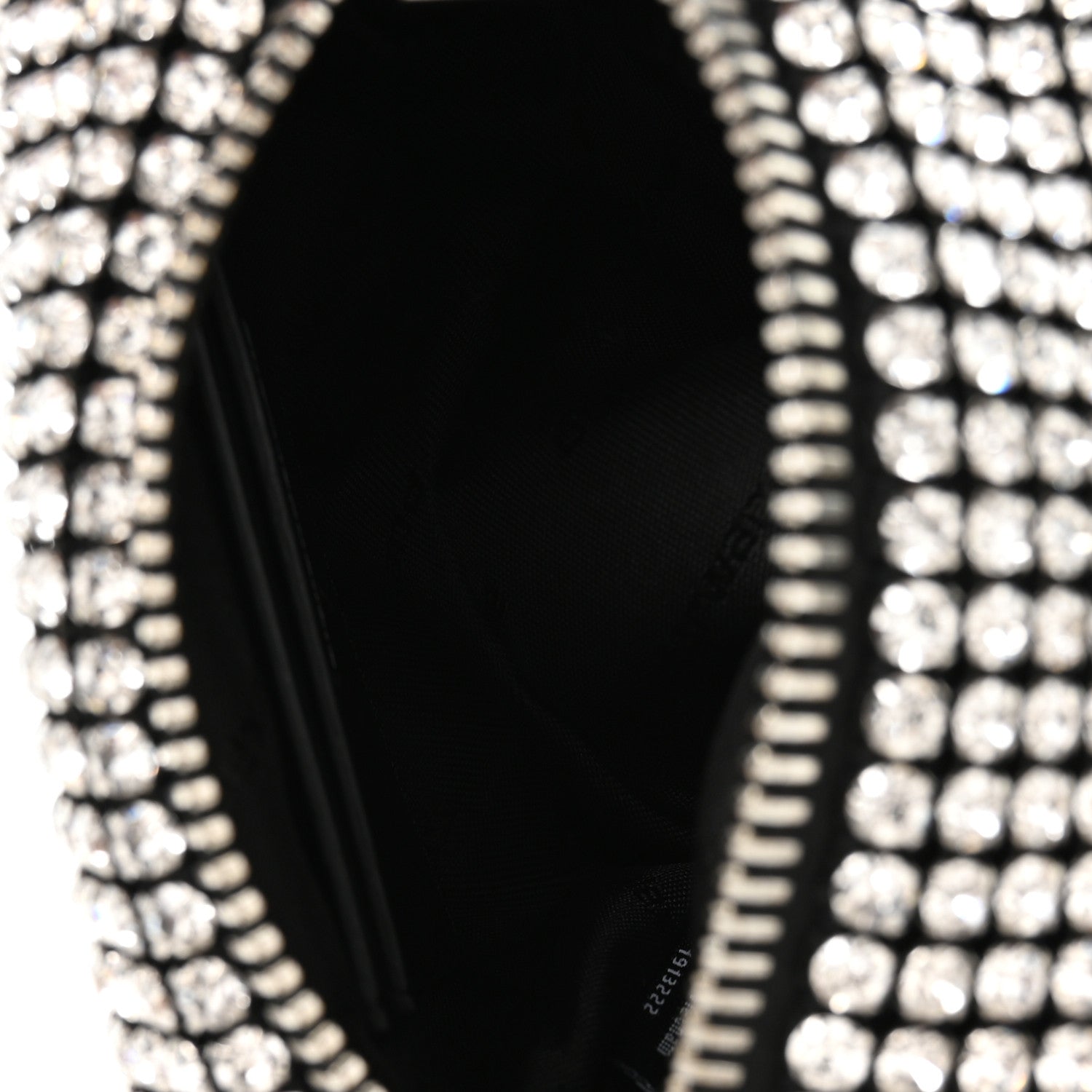 Alexander Wang Mesh Crystal Rhinestone Mini Heiress Pouch Black Silver 5 of 9