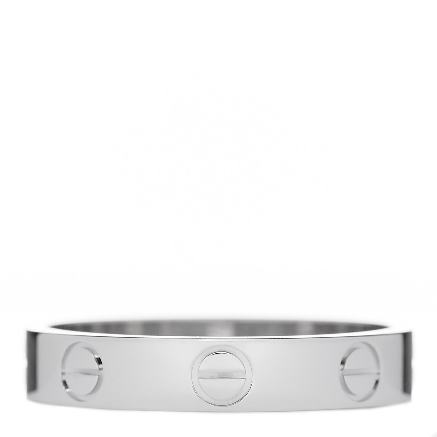 18K White Gold 3.5mm LOVE Wedding Band Ring 53 6.25