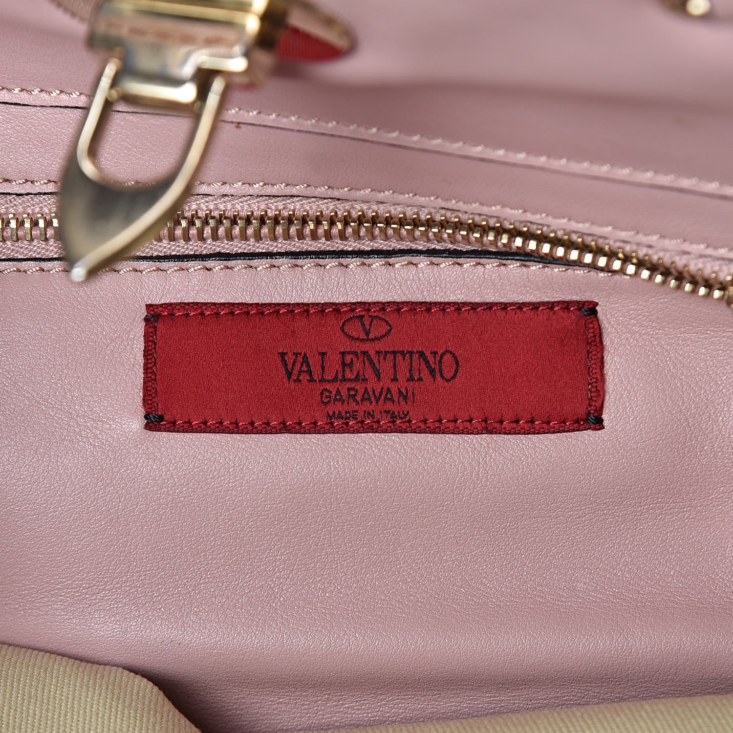 Valentino Garavani Vitello Small Rockstud Tote Pink 7 of 9