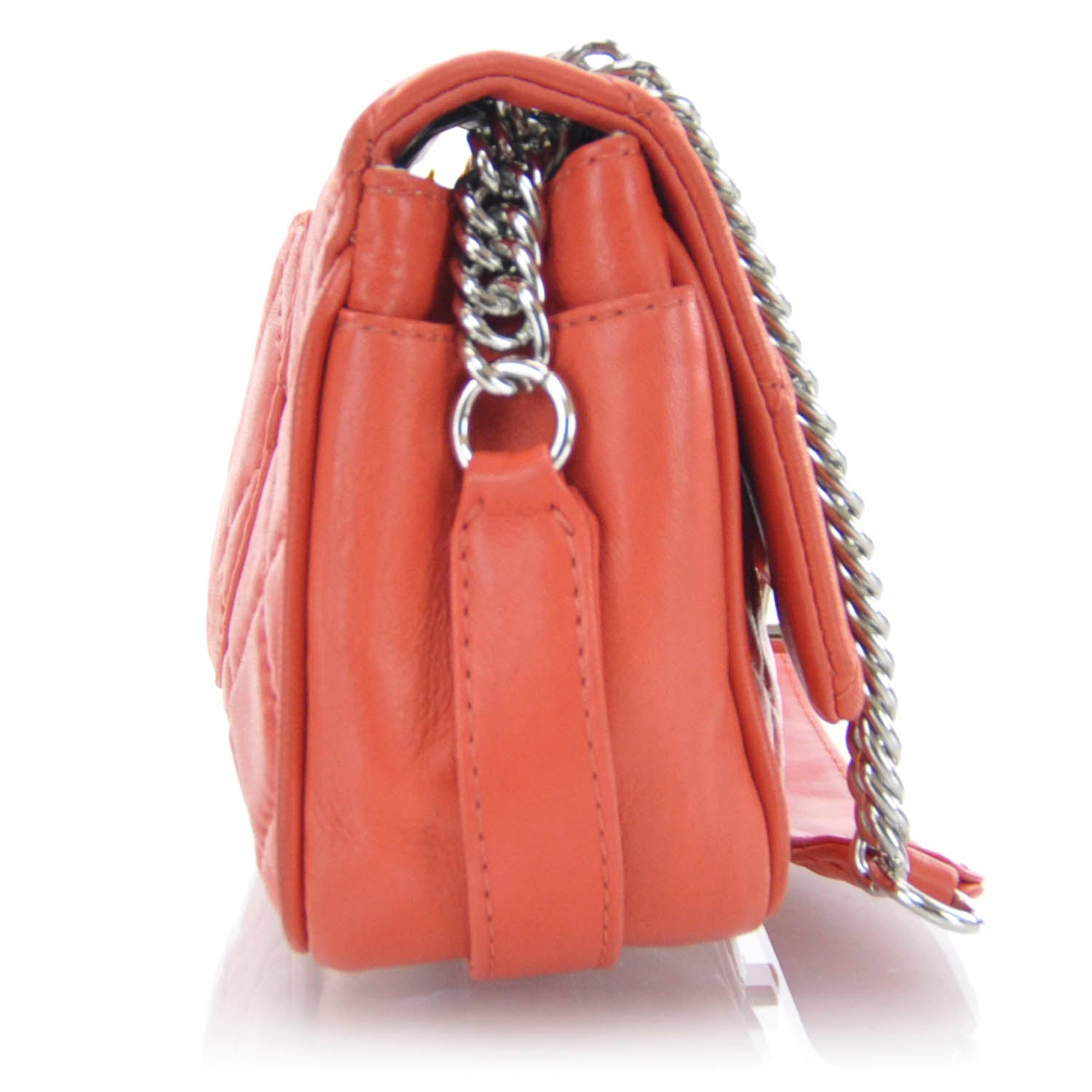 Chanel Lambskin Icons Secret Label Medium Flap Red 4 of 11
