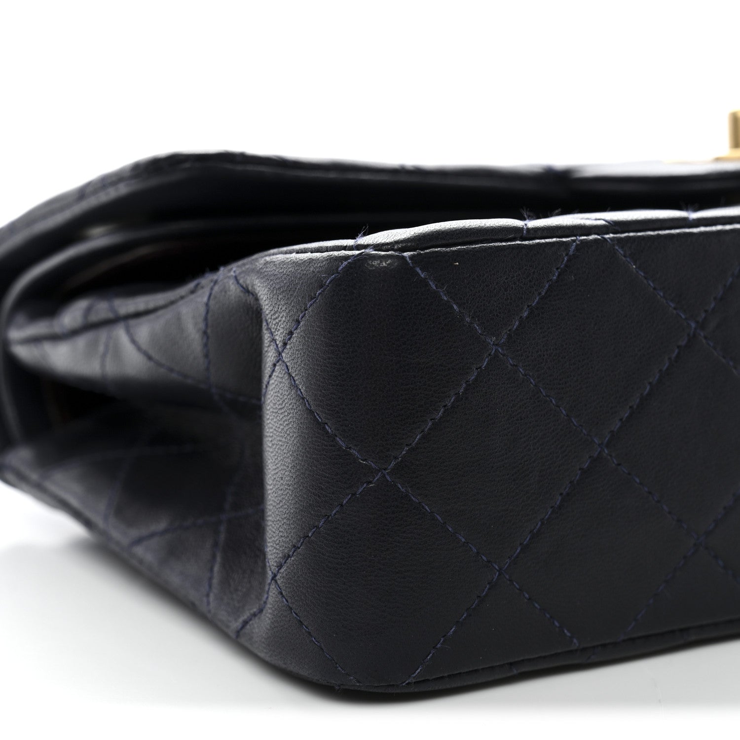 Chanel Lambskin Quilted Small Double Flap Navy 9 of 14
