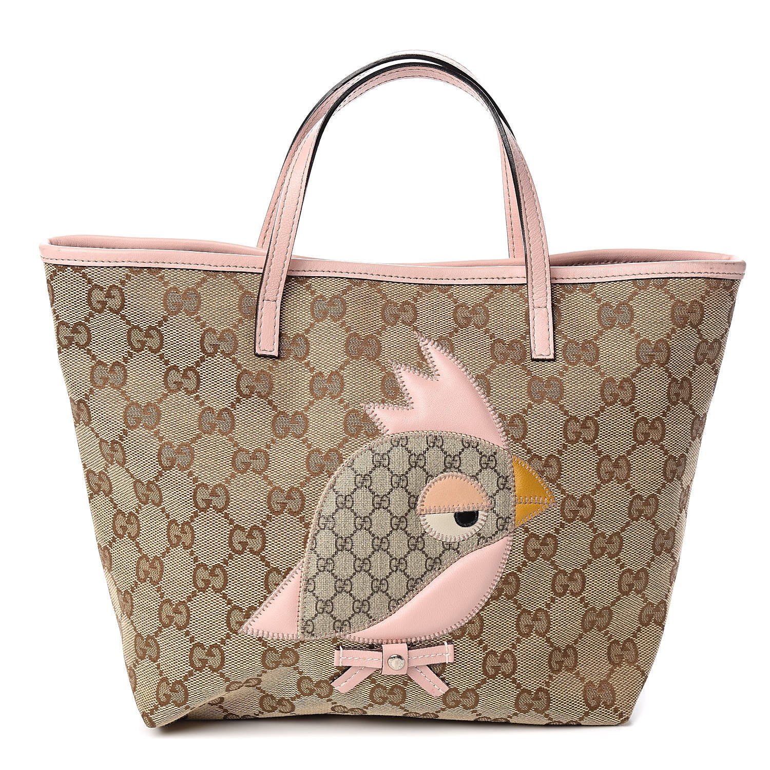 Gucci GG Monogram Mini Zoo Bird Tote Pink 1 of 10