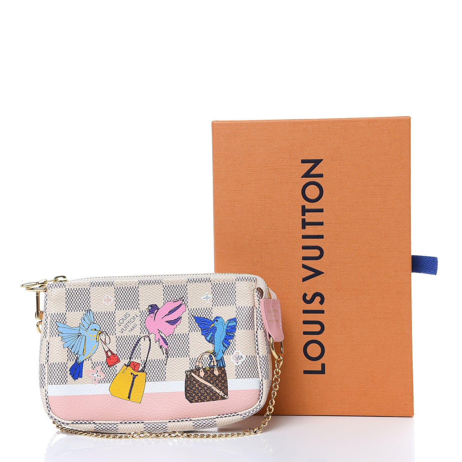 Louis Vuitton Damier Azur 2018 Christmas Animation Mini Pochette Accessories 8 of 8