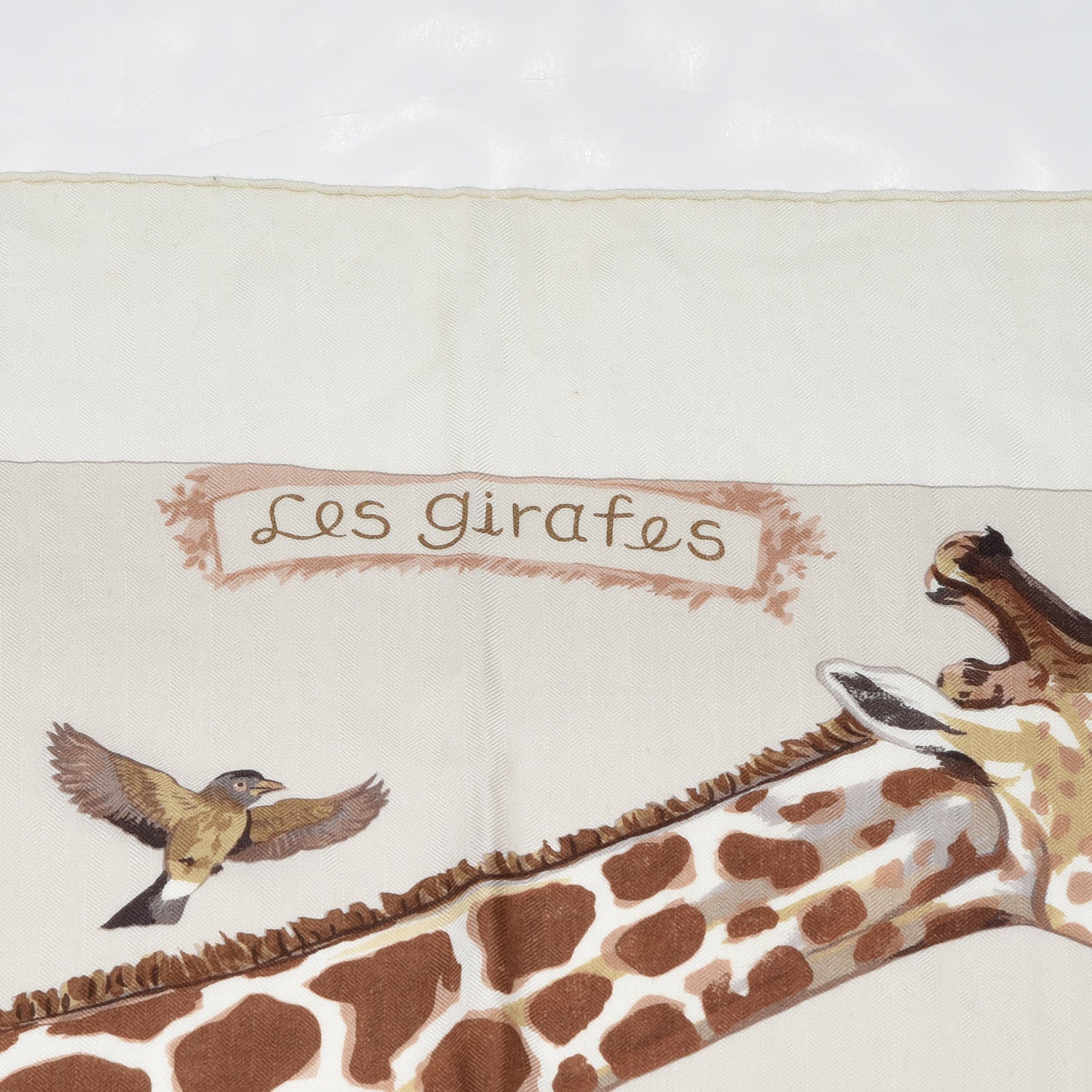 Hermes Cashmere Silk Les Girafes Shawl 140 4 of 7
