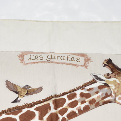 Hermes Cashmere Silk Les Girafes Shawl 140 4 of 7