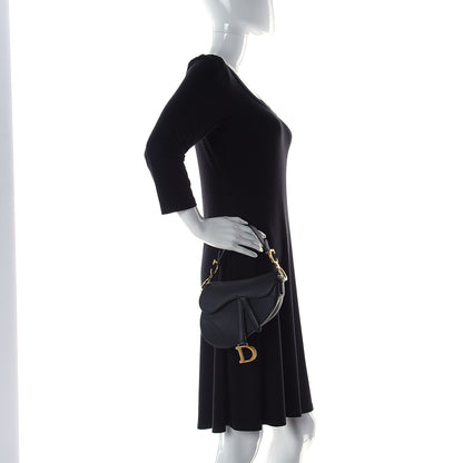 Christian Dior Grained Calfskin Mini Saddle Bag Black 4 of 15