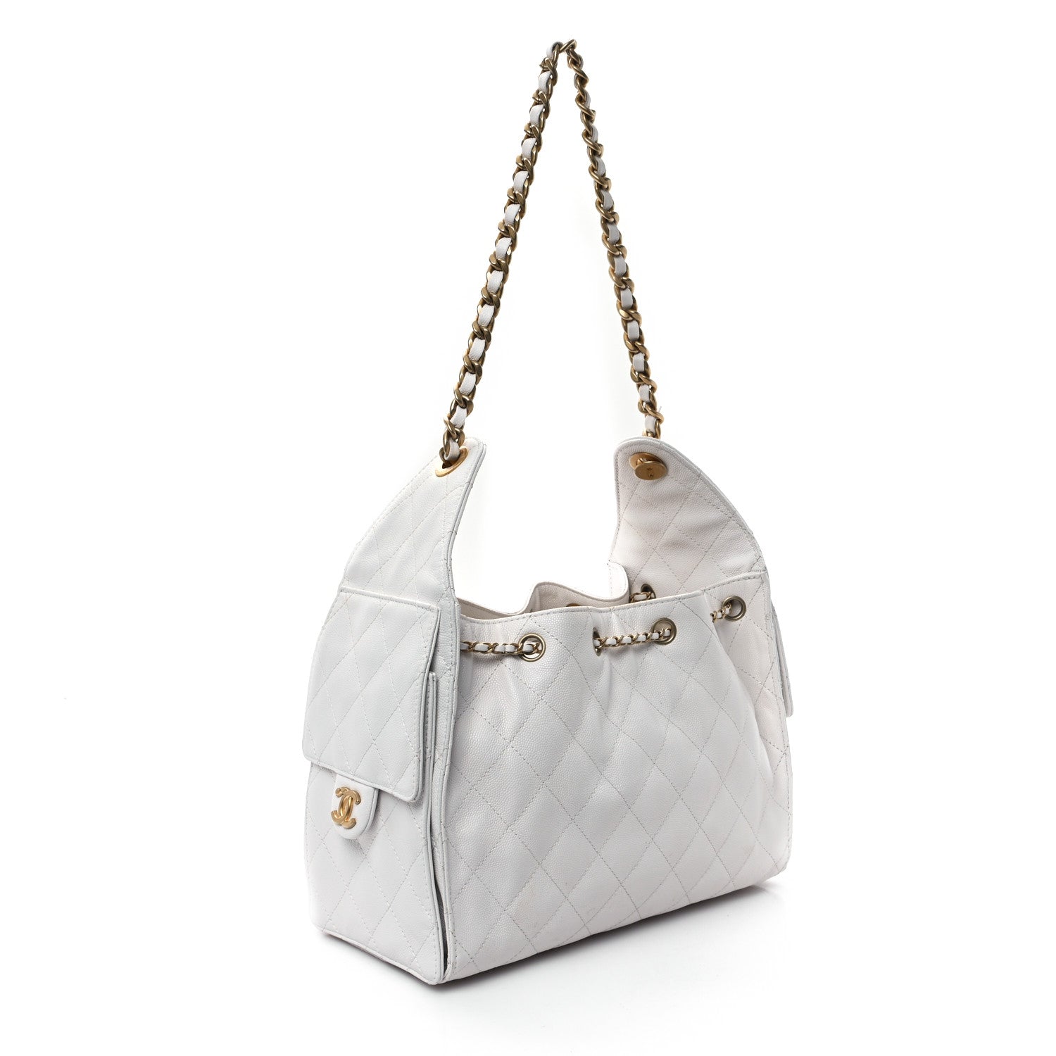 Chanel Caviar Quilted Small Chanel 25 Handbag White 2 of 12