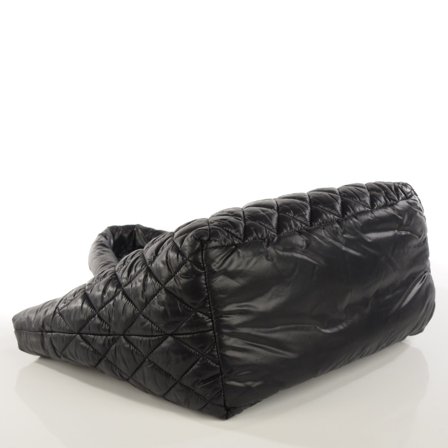 Nylon Quilted Small Coco Cocoon Tote Black