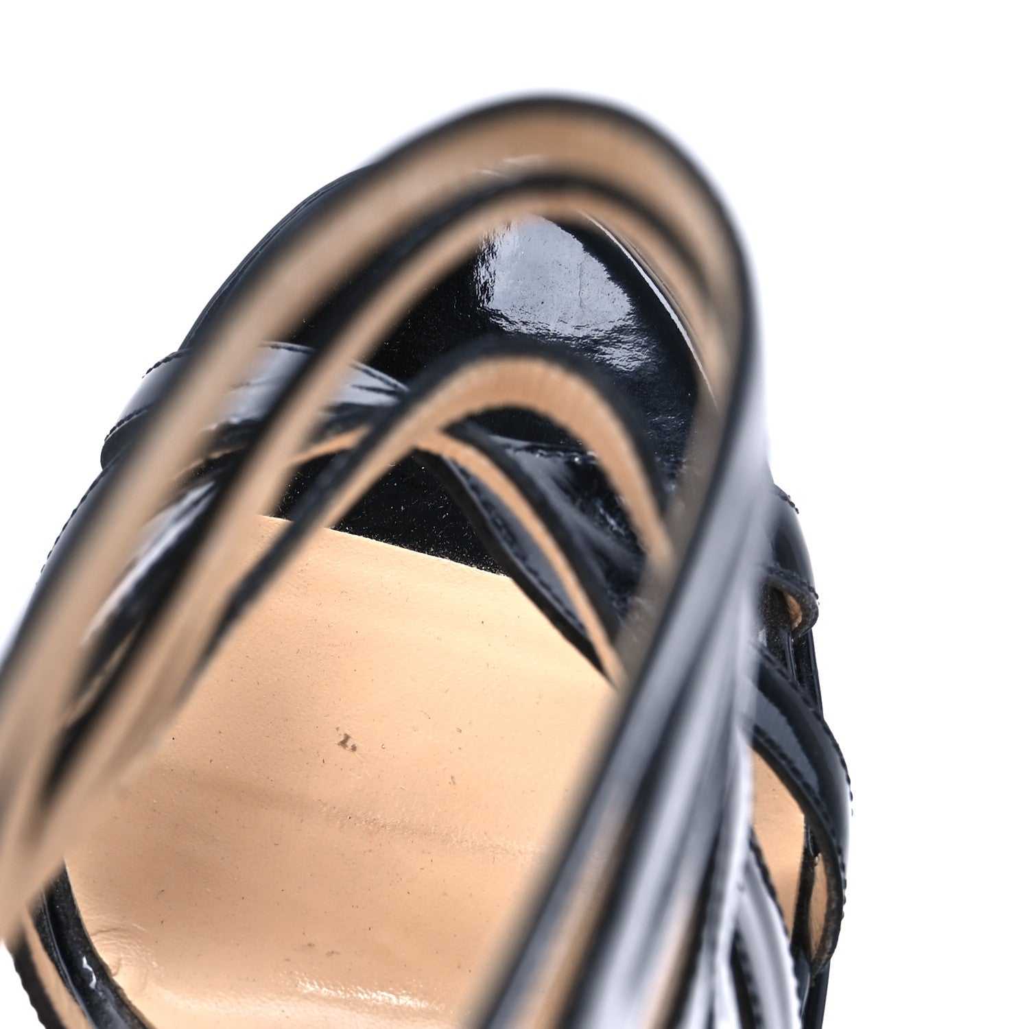 Christian Louboutin Patent Fernando 120 Sandals 37.5 Black 10 of 11