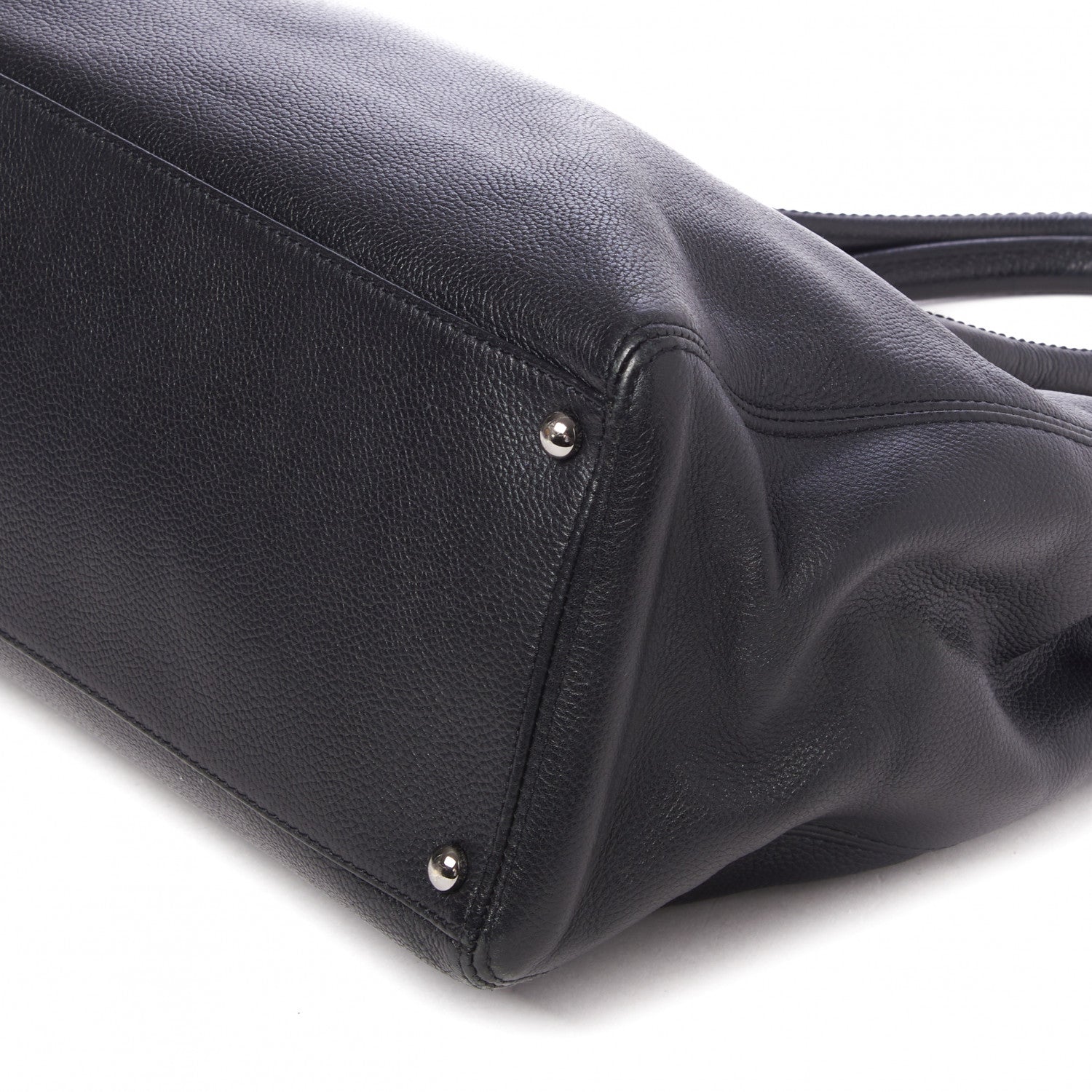 Chanel Calfskin Mademoiselle Lock Cerf Executive Shopper Tote Black 6 of 10