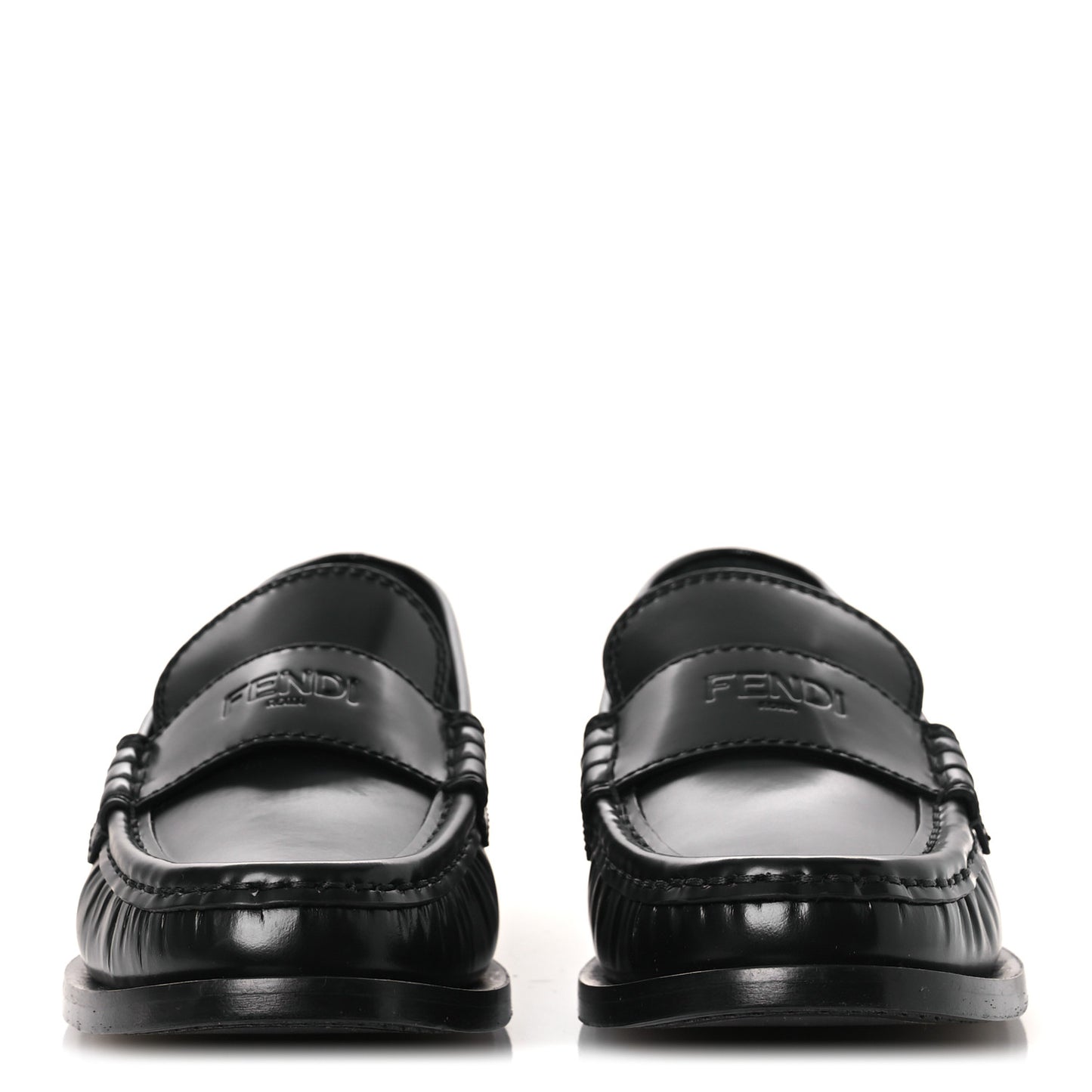 Vitello Logo Loafers 39.5 Black