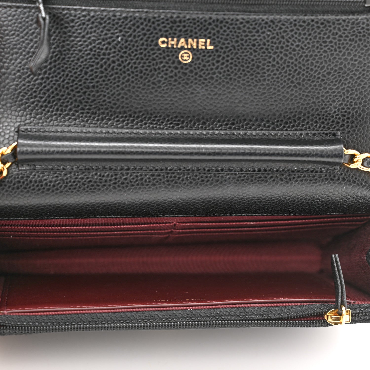 Chanel Caviar Quilted Wallet On Chain WOC Black 5 of 13