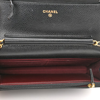 Chanel Caviar Quilted Wallet On Chain WOC Black 5 of 13