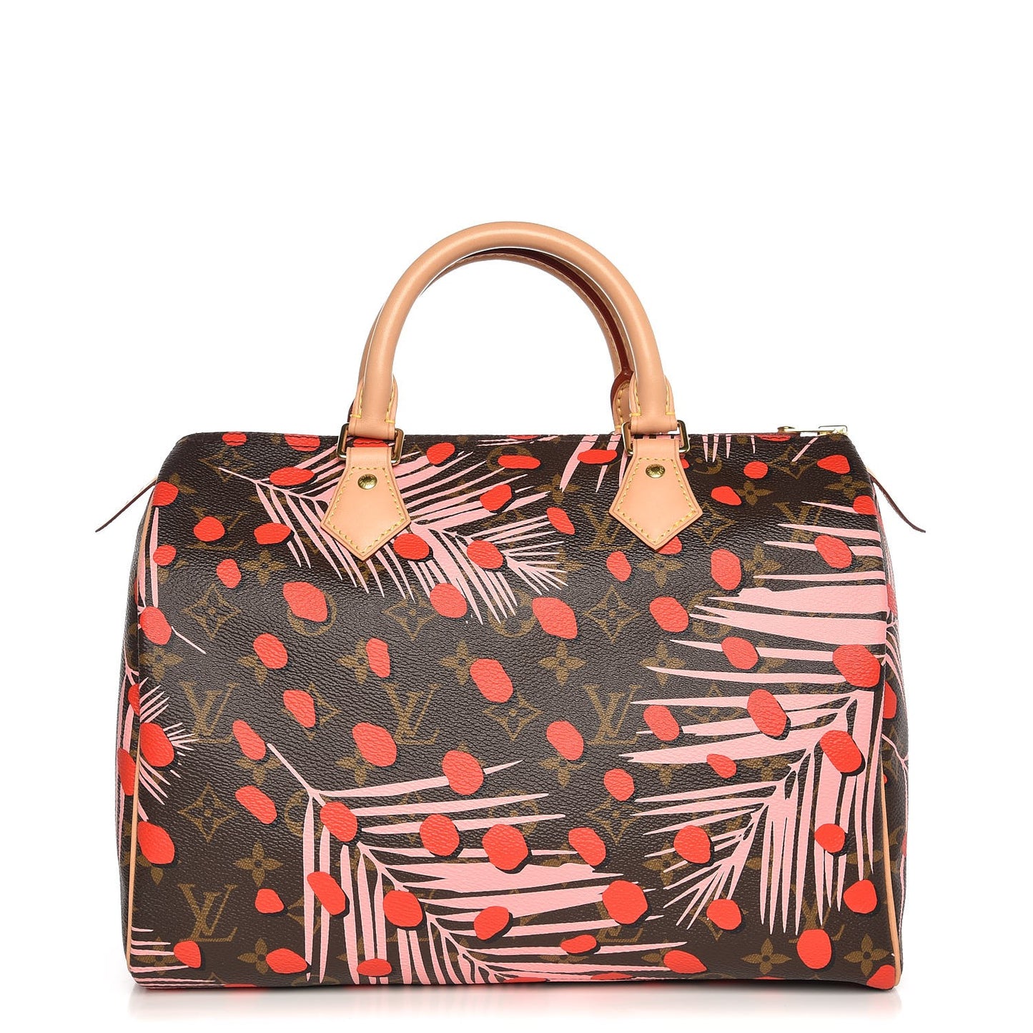 Monogram Jungle Dots Speedy 30 Sugar Pink Poppy