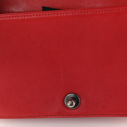 Chanel Calfskin Quilted Medium Boy Flap Red 11 of 13