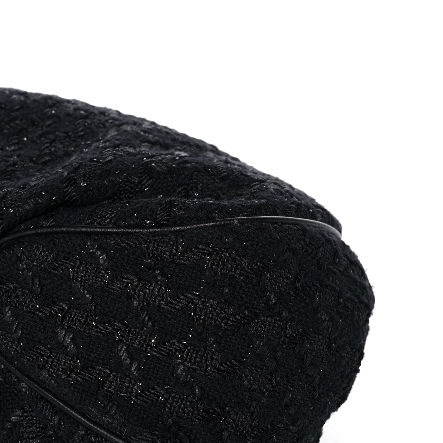 Chanel Tweed Boucle Knitting Bag Black 8 of 12