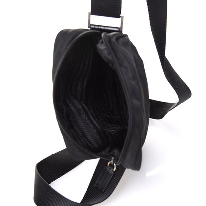 Prada Nylon Flat Messenger Bag Black 4 of 9