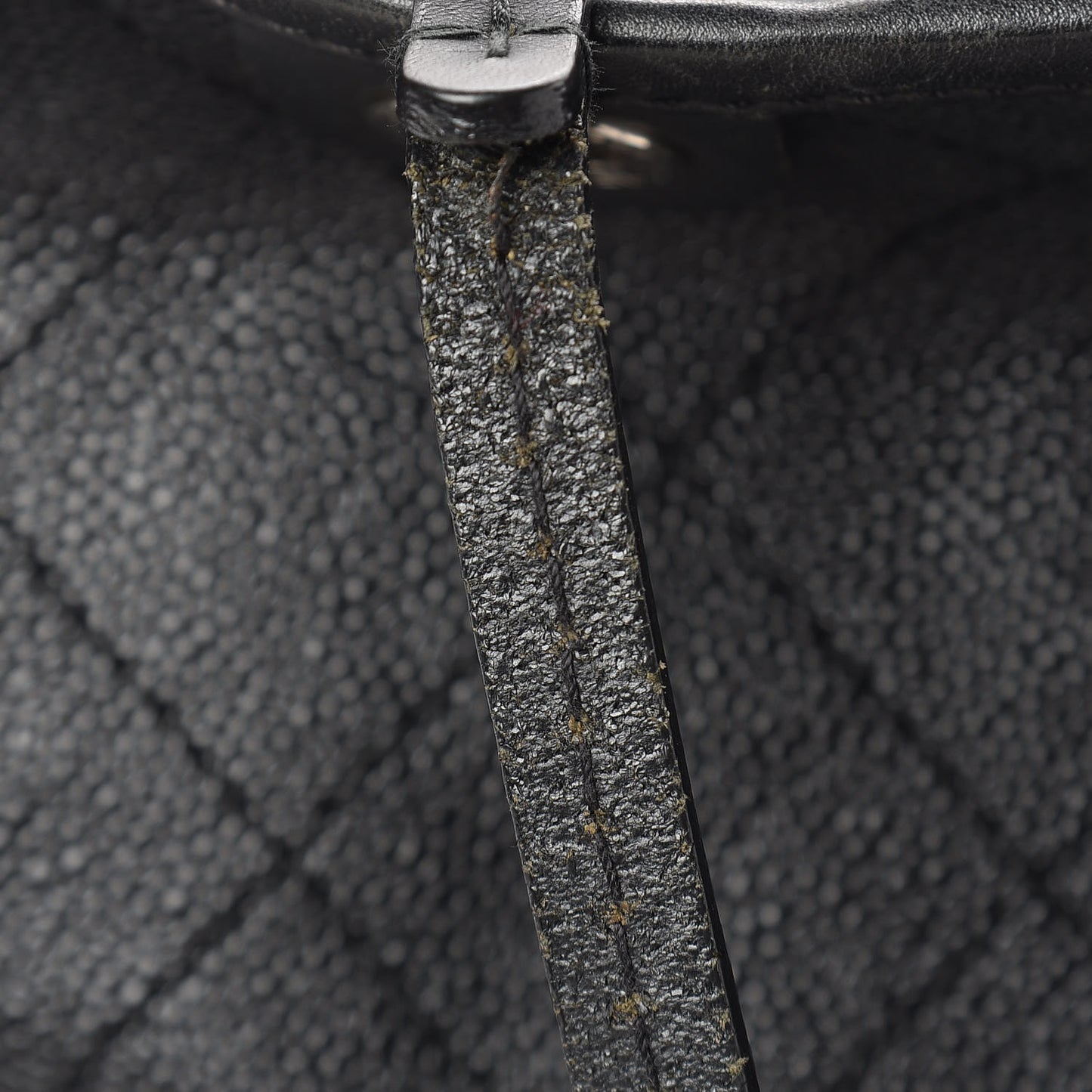 Grained Calfskin Shopping Fever Tote Black