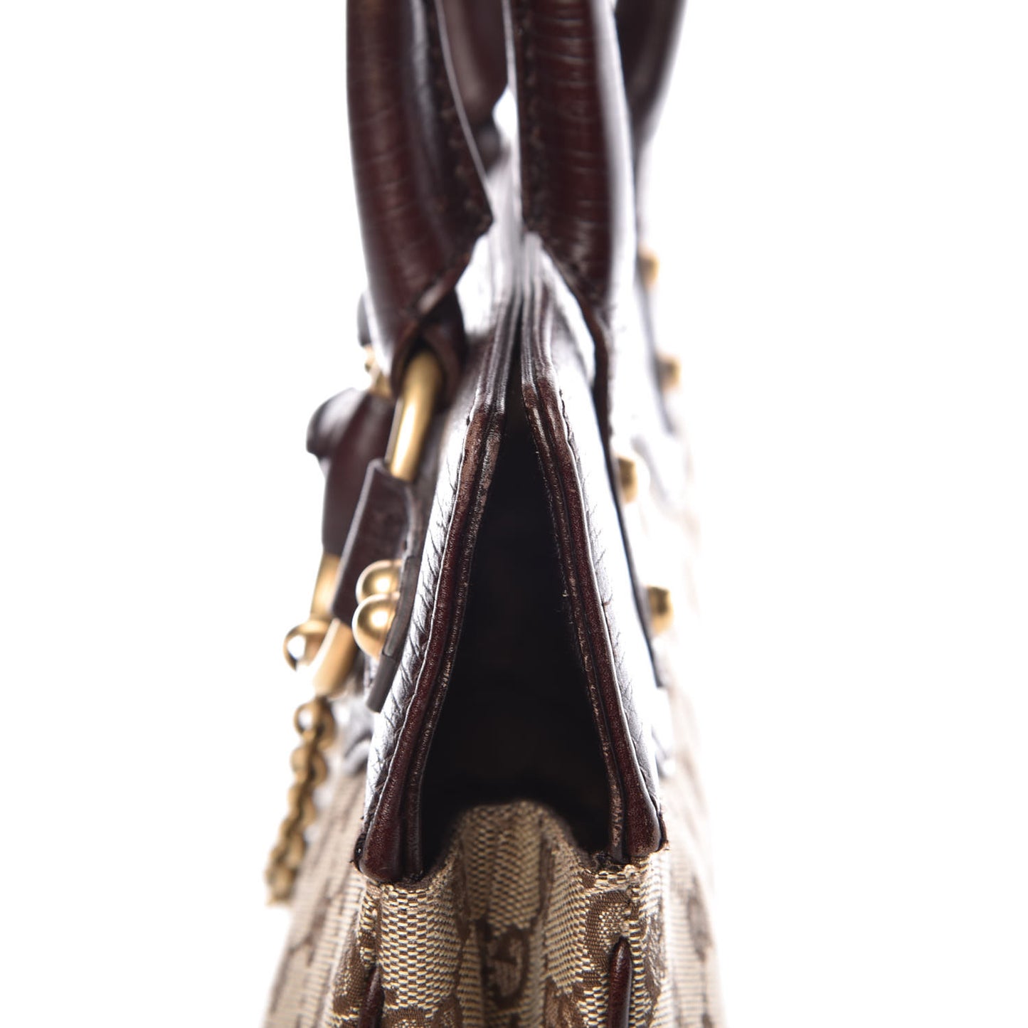 Monogram Horsebit Chain Shoulder Bag Brown