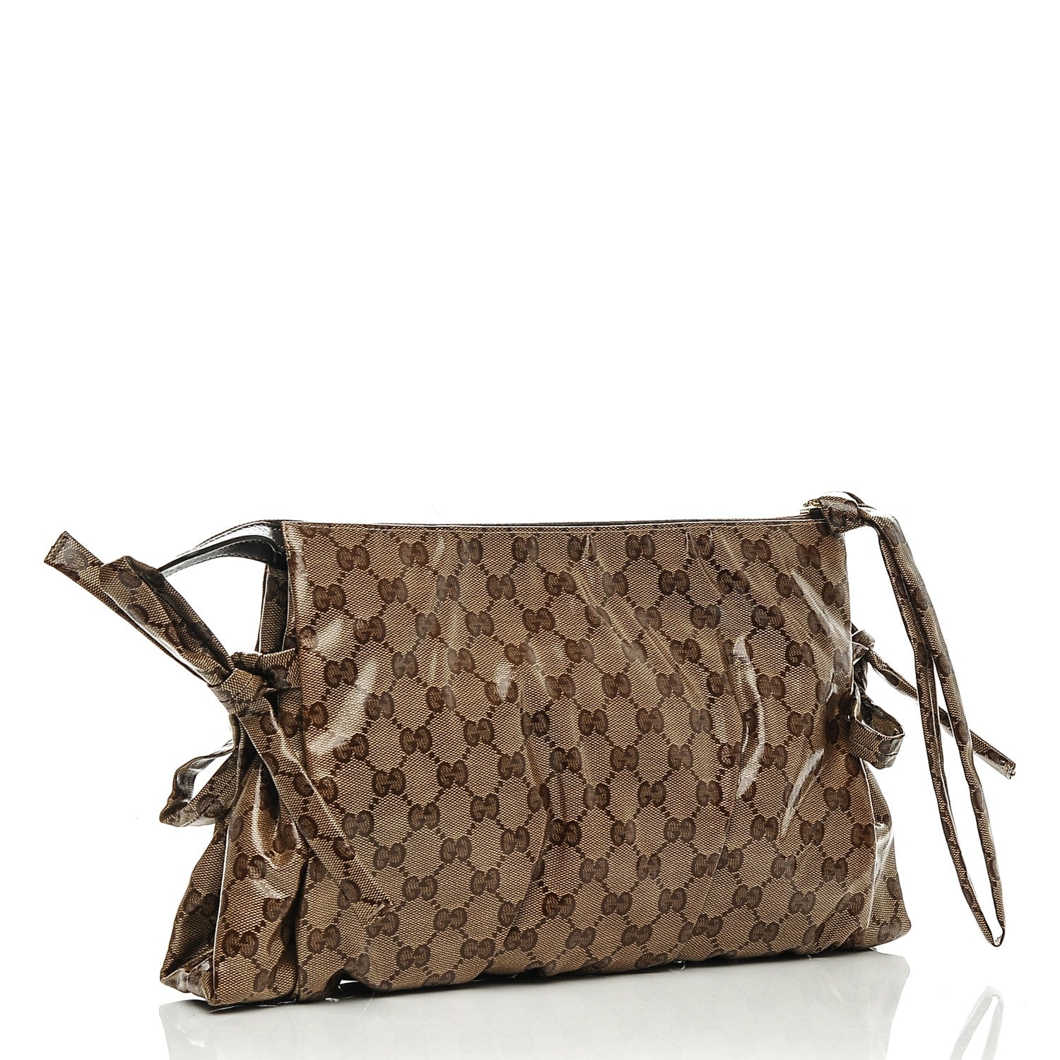 Gucci Crystal Monogram Large Hysteria Clutch Brown 3 of 6