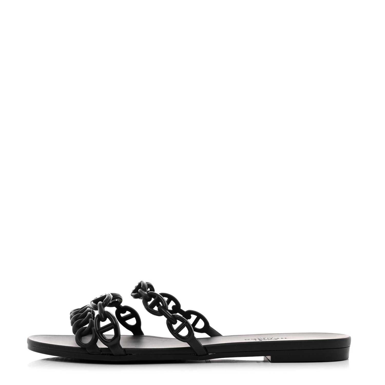 Hermes TPU Rivage Sandals 35 Black 1 of 9