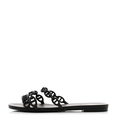 Hermes TPU Rivage Sandals 35 Black 1 of 9