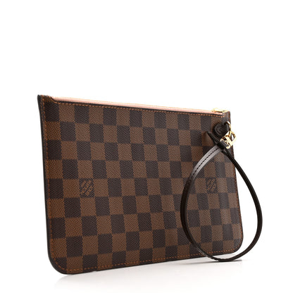 Louis Vuitton Damier Ebene Neverfull MM GM Pochette Rose Ballerine 3 of 6