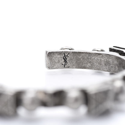 Saint Laurent Brass Marrakech Cuff Bracelet Silver 4 of 4