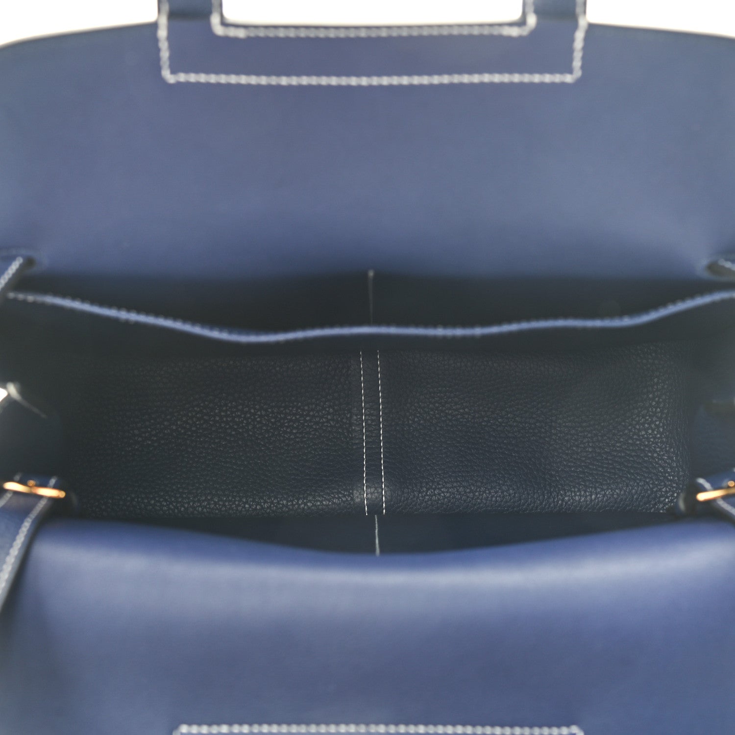 Hermes Taurillon Clemence Halzan 31 GM Bleu Encre 6 of 11