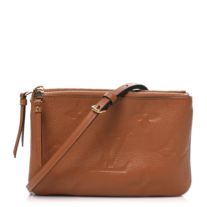 Louis Vuitton Empreinte Monogram Giant Double Zip Pochette Caramel 1 of 11